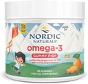 Nordic Naturals Nordic Omega-3 Gummy Fish, Tangerine - 30 Gummy Fish - 124 mg Total Omega-3 con EPA &amp; DHA - No GMO - 30 Actuaciones