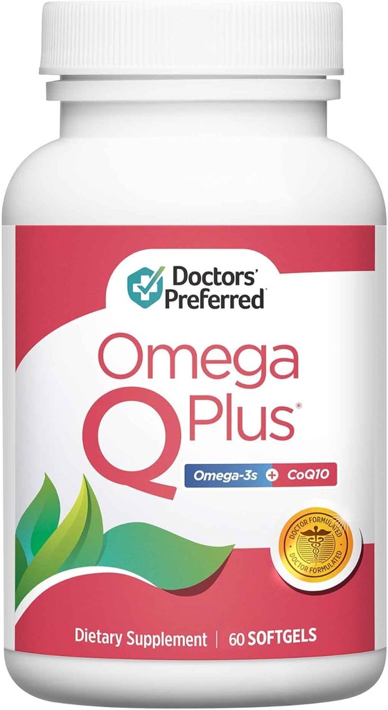 El suplemento Omega Q Plus– Omega-3 y CoQ10 de DOCTORS proporciona soporte de salud cardíaca diario con 50 mg de CoQ10 y proporciona potencia antioxidante (60 softgels)