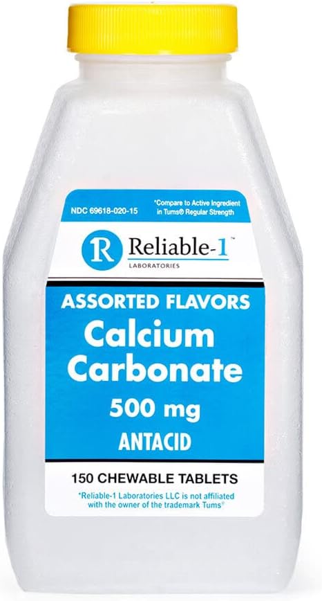 Fiable 1 carbonato de calcio 500 mg 150 Tabletas (1 botella)