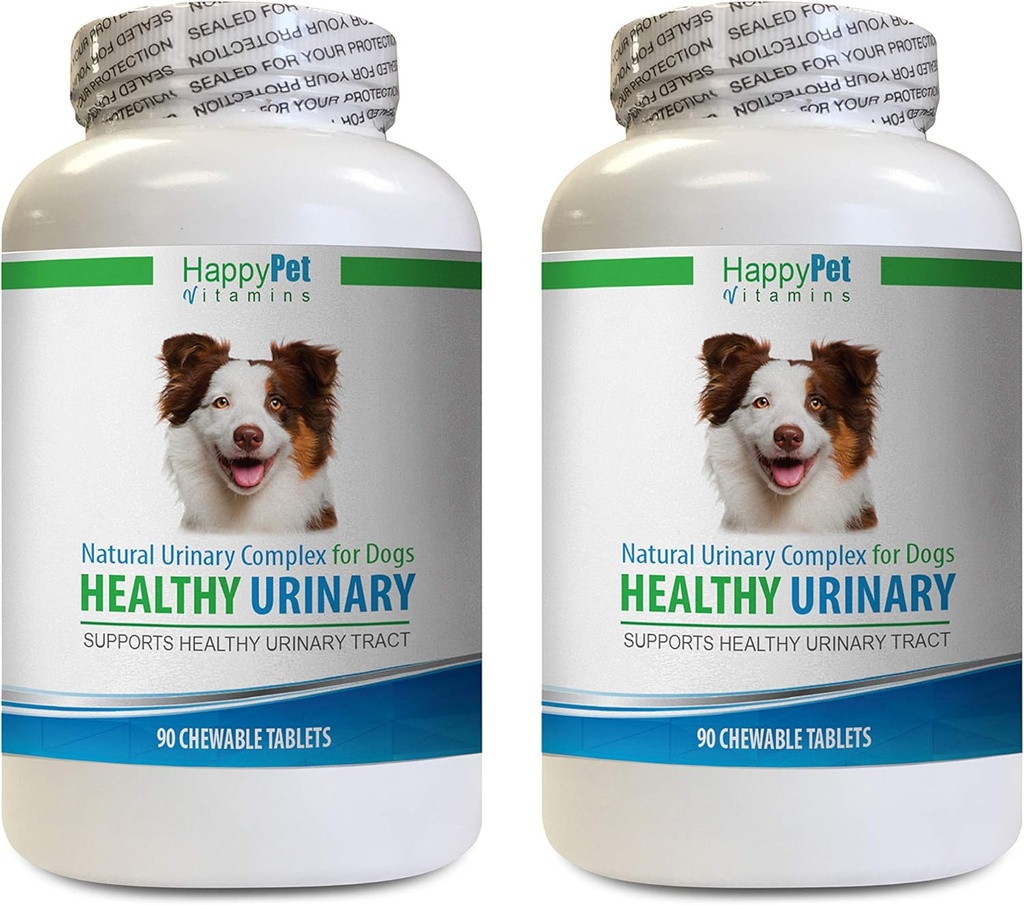 Suplemento para perros UTI - Complejo de Salud Natural para perros - Salud y Control de la vejiga completa - Solución UTI - Arándano increíble para perros - 2 Botellas (180 Tabs)