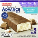 Millville Elevation Advance Chocolate Coconut Bares, Carb Conscious, 5g Protein, con Recetas. Una caja de 5, 1,4 oz Barras rotas individualmente. Bundle Incluye 2 Recetas, 5 bares.