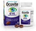 Ocuvite Eye Performance Vitamina &amp; Suplemento Mineral, Lutein y Zeaxanthin Suplementos, Vitaminas C, D, E, Zinc y Omega-3, Ayuda a proteger los ojos del sol y la luz azul, 30 Softgels