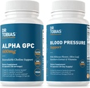 Dr. Tobias Alpha GPC " Blood Pressure Support - Support Cognitive Function " Circulatory Wellness with Bioavailable Choline Supplement, Herbs " Vitamins, Non-GMO