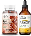 Wild &amp; Organic Tart Cherry Gummies &amp; Turmeric Tincture 4 fl oz