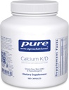 Pure Encapsulations Calcium K/D tención Suplemento para Bone Strength, Immune System, Colon y Cardiovascular Health*  180 Capsules