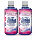 Wellgenix Balanced Essentials Plus Nueva Fórmula - Berry Flavor 32oz (Pack of 2) - Vitamina Líquida - Suplemento Multivitamínico Completo - Immune Boosting &amp; salud general - Adultos, Niños, Toddlers