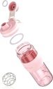 Shaker Bottle - 650ml/23oz, Durable &amp; Leak-Proof, Perfecto para las sacudidas de Proteína Fitness Super Creamy - Rosa