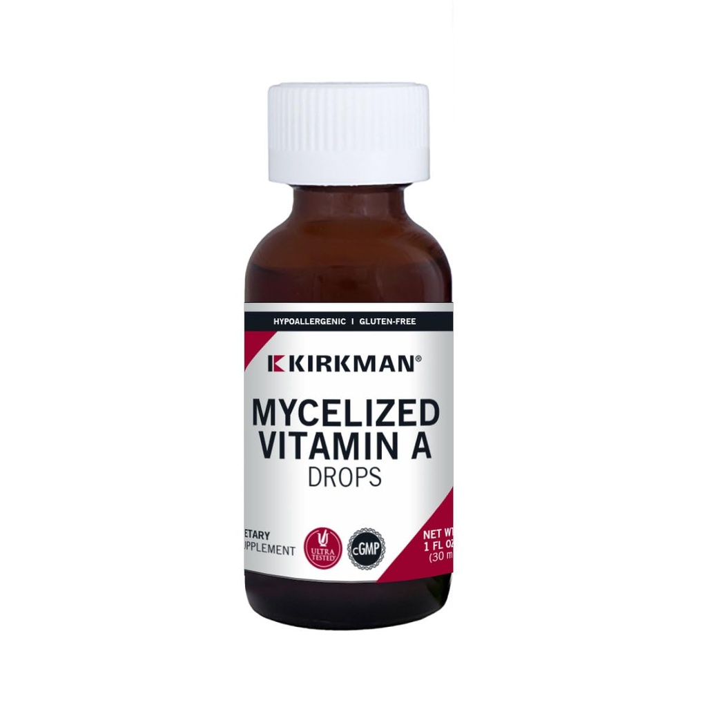 Kirkman - Vitamina Micelizada A Líquida - 30 ml - Vitamina Esencial - Apoyos Salud Inmune - Hipoalergénico