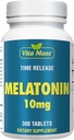 Melatonina 10 mg - TR Time Release - 300 Tabletas - Maximum Strength