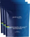 ProHealth Longevity Collagen Peptides Powder - para personas mayores de 40. 20g Multi Collagen. 2g Pro-Collagen. Ácido hialurónico. Tipo I, II, III, V, X para Juntas, Huesos, Pelo, Piel, Musculos, Gut - (3 Pack)