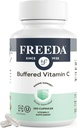 FREEDA Vitamina C - Vitamina Buffered C 500mg - Kosher - Potente Antioxidante Apoyo Inmunitario - Vitaminas de Stomach Sensitiva C Capsules Calcio Ascorbato - Vitamina C 500 mg - Suplemento VIT C (250 Conde)