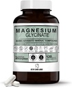 Glycinate de Magnesio - 500mg, 120 cápsulas, 4 meses de suministro, soporta alivio de estrés, sueño, salud cardíaca, nervios, musculos, metabolismo* Vegan, 3er partido testado, Gluten Free, non-GMO por Zeta Chad Labs