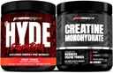 PROSUPPS Hyde Signature Sustained Pre-Workout, Fruit Punch y Creatine 300 Bundle