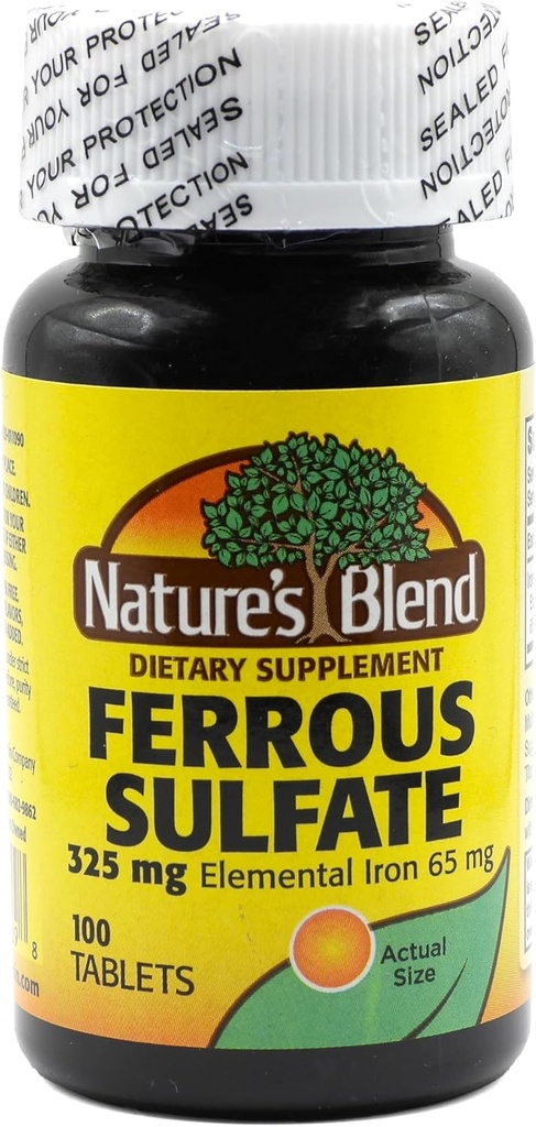 Sulfato Blend Iron Ferrous 325mg BPK, surtido, tabletas, 100 Condes