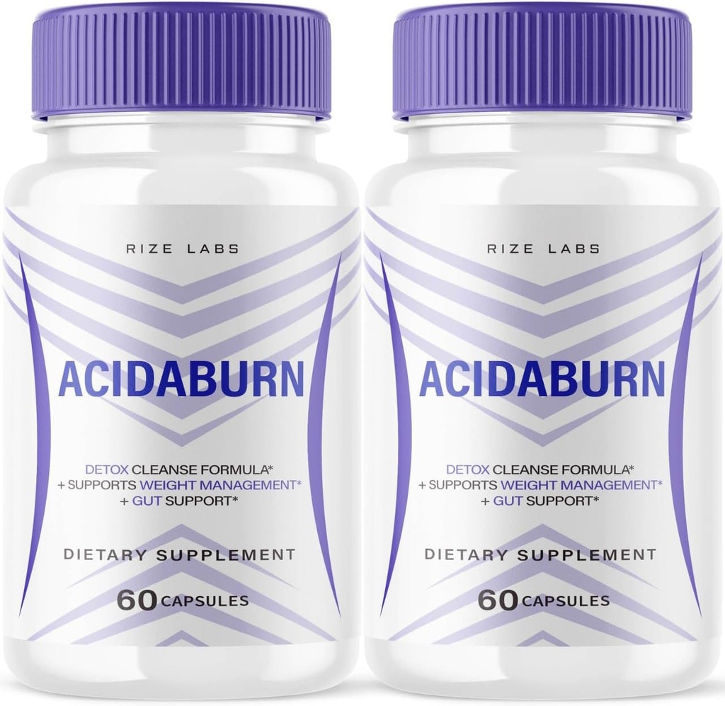 (2 Pack) Acidaburn Capsules, Acidaburn Advanced Pill for Healthy Weight Loss, Acidaburn Active Lifestyle for a Better Life, Acidaburn Maximum Strength Formula, Acidaburn Reviews (120 cápsulas)