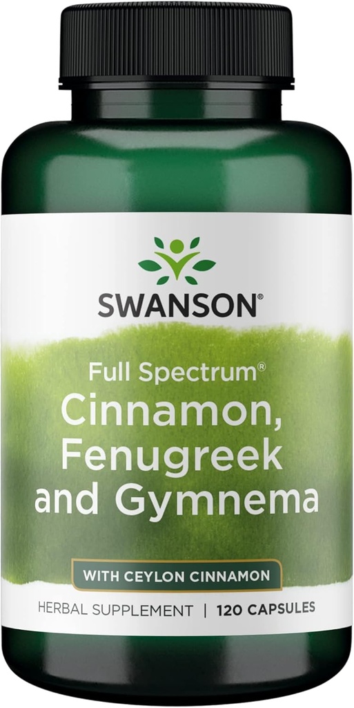 Swanson Full Spectrum Cinnamon, Fenugreek &amp; Gymnema 120 Capsules
