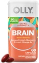 OLLY Ultra Strength Brain Softgels, Nootropic, soporta la función sana del cerebro, memoria, foco y concentración, Omega-3, vitaminas B6 y B12, 30 Day Supply - 60 Cuenta