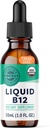 Vimergy Organic Liquid Vitamin B12 Suplemento 2500 mcg, Methylcobalamin & Adenosylcobalamin Fast-Absorbing Energy Support USDA Organic, Vegan, Non-GMO B12 Vitaminas para Hombres 30 Servición (30 mL)