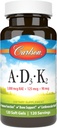 Carlson - Vitamins A, D3, K2, 3000 mcg RAE Vitamin A, 125 mcg Vitamin D3, 90 mcg Vitamin K2 as MK-7, Bone Building, Calcium Utilization, 120 Soft Gels