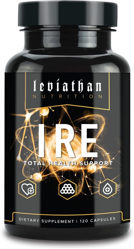 Leviathan IRE Asistencia sanitaria completa - Asistencia general de salud y antioxidante con Longvida® Curcumina Turmérica optimizada, semillas de uva, bereberina, Arjuna y Resveratrol