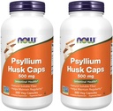 AHORA Alimentos Psyllium Husk 500mg, 500 cápsulas (2 Pack)