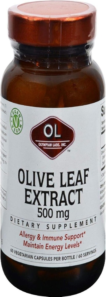 Olympian Labs Olive Leaf Extracto, 500mg 60 Cápsula