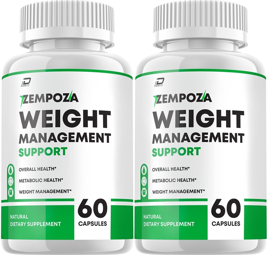 Zempoza Metabolism Capsules - Zempoza Naural Dietary Supplement, Zempoza Metabolism Support Capsules, Zempoza Pills, Zampoza, Zempoza Reviews (2 Packs - 120 Capsules)