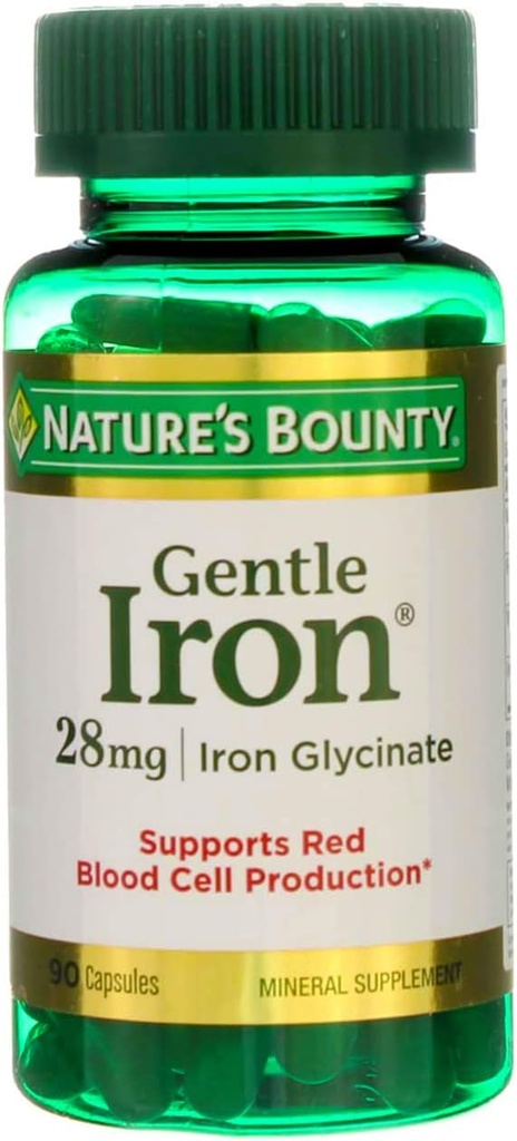 Iron Bounty Gentle de la naturaleza - 28 mg - 90 cápsulas