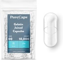 PureCaps USA - Empty Gelatin Capsules Size 00 vírgenes 10,000 Únete a Pills para limpiar vidas no certificadas por el GMO, SLS, Gluten, Preservative Free