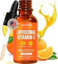Vitamina Liposomal C Líquida 6000mg – Alta Absorción Líquida C Suplemento para Apoyo Inmuno, Antioxidante y Salud de la Esquía – No GMO, Vegan, Fórmula suave – 2 fl oz