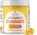 Calma por Wellness Vitamina D Gummies para Adultos, Vitamina D3 Gummy, Vitaminas para el soporte del sistema de huesos e inmunes, Lemon Flavor, 30 Cuenta