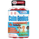 Calma Genius Kids Magnesium Gummies – Calma y Relajación Suplemento para Niños – Soporta el sueño, la salud ósea &amp; musculos – Magnesium Citrate Gummies – 60 Conde, 2 Month Supply