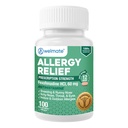 WELMATE - Alivio de la alergia - Fexofenadine HCl 60 mg - 12 horas Antihistamínico antihistamínico no somnoliente - Runny Nose - Itchy Eyes, Nose & Throat - Indoor &amp; Outdoor Alergy Relief Tablets - 100 Count