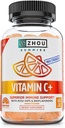 Zhou Vitamina C+ Gummies - Vitamina C Gummies para Adultos y Niños, 270 mg por Gummy con Bioflavinoids y Acerola para Immune Support - 60 Gummies Vegan
