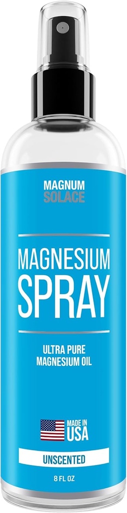 Espray de magnesio - Big 8 oz USP Grade Puro de aceite de magnesio - Made in USA Desde 2008