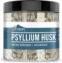 Elementos terrestres Psyllium Husk 200 Capsules, Puro ' Undiluted, No Additives