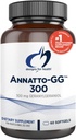 Diseños para la salud Annatto-GG 300 - Geranylgeraniol GG Suplemento de Annatto Seeds - Apoyos Saludable Envejecimiento, Bone Health, Muscle Health, Cellular Energy &amp; Production of Coenzyme Q10 (60 Softgels)