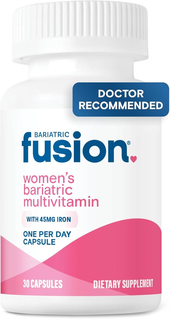 Fusión Bariatrica Una por día Multivitamina Bariatric con Hierro para las Mujeres tóxica con Pelo y uñas Vitaminas Blend ← Gastric Bypass y Sleeve Gastrectomy TEN 30 Capsules ANTE 1 Mes