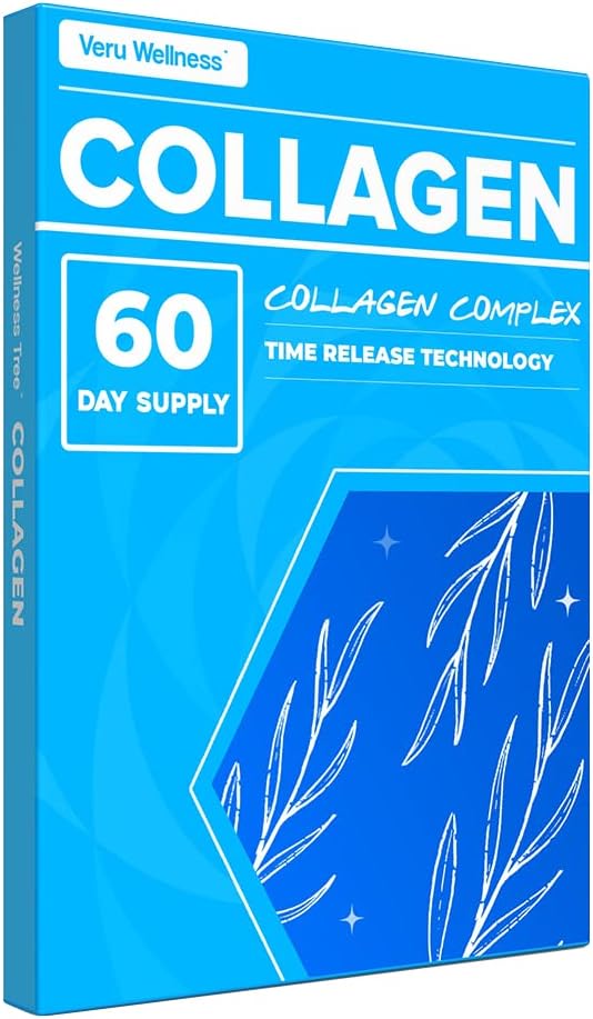 Veru Wellness Collagen Booster Patch - 60 días - fácil de usar - Esquí de soporte, articulación, cabello y uñas