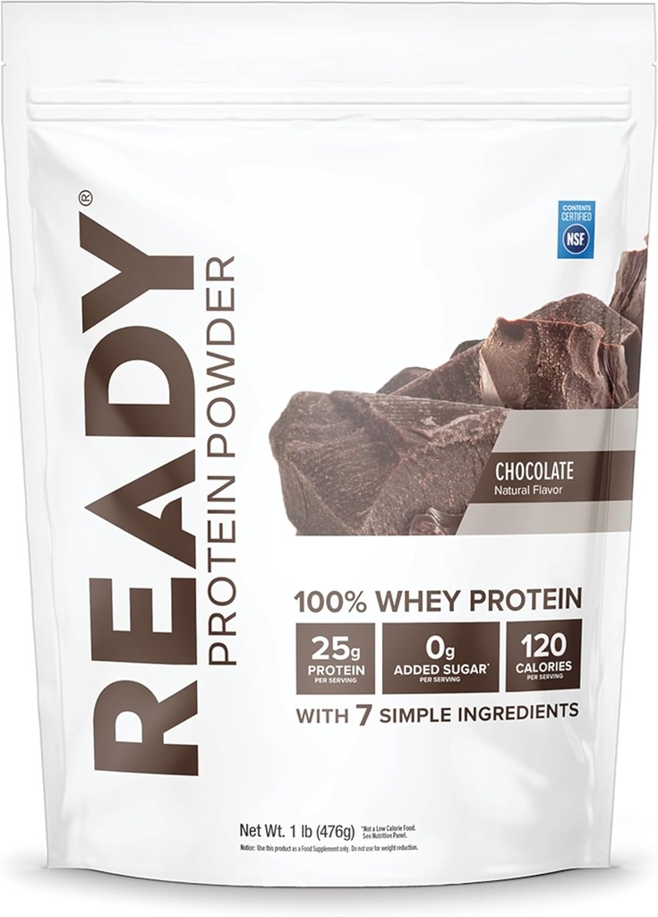 List® Protein Powder – 25g Whey Protein, 120 Calories, 0g Añadido Sugar – 7 Simple Ingredientes – Sin Aditivos Artificiales – Sin gluten, Limpio y Natural – Chocolate (1 bolsa de libras)