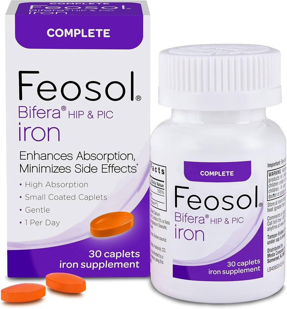 Feosol Bifera Iron Caplets Complete 30 ea (Pack of 5)