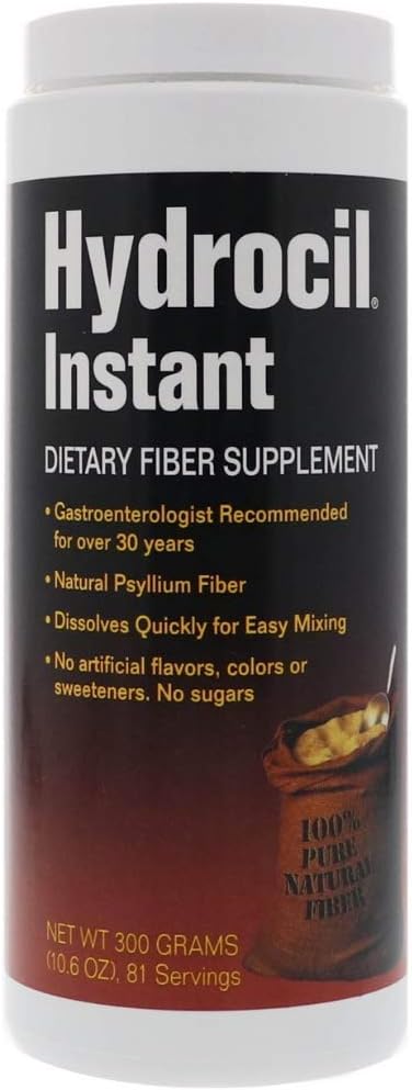 Suplemento dietético de fibra 10.6 onzas, Suplemento de fibra dietética, disuelve instantáneamente, sin azúcar sin sabores artificiales sin colores artificiales