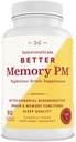 Mejor memoria PM Suplemento Cerebro Nocturna Promueve Bioenergética Mitocondrial; Funciones de memoria Cerebro; Calidad del sueño