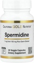 California Gold Nutrition Spermidine, Rice Germ Extract, 1 mg, 30 cápsulas vegetarianas