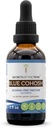 Secretos de la Tribu Azul Cohosh Tintura Extracto líquido libre de alcohol, Cohosh azul cultivado responsablemente (Caulophyllum Thalictroides) Root seco (2 FL OZ)