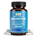 Magnesio Complejo Triple 300mg ← Alta Absorción Magnesio Glycinate, Citrato &amp; Malate Suplemento Silencioso Apoyo Función muscular, Metabolismo & Heart Health ← Vegan, Non-GMO tención 90 Capsules (Pack of 1)