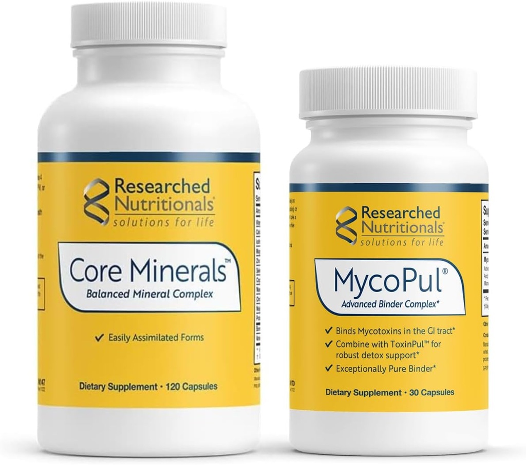 Investigación Nutricional MycoPul Binder & Core Minerals Bundle - Apoyo Minerals Status in The Body During Binder Protocols (2 Productos)