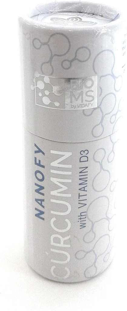 Curcumina Turmérica con Vitamina D3. Garantías Nanofy 95% Absorción de Metabolito de Curcumina Activa. 10 gotas de Nanofy German Biotechnology Equals More Than 27 Tablets of Turmeric