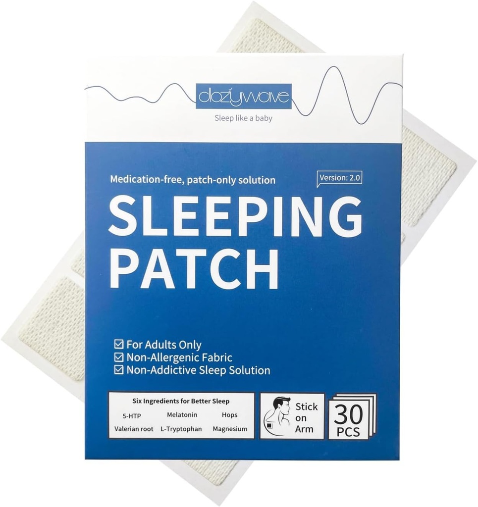 Patches para dormir (30 parches) con melatonina Ayudas para dormir para adultos