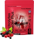 PowderVitamin Electrolytes Powder Plus (20 Servings) Raspberry Electrolyte Powder Zero Calorie Keto,0 Azúcar, No Maltodextrin,1000mg Potasio, 120mg Calcio, 120mg Magnesio, Rosa Salto Himalaya